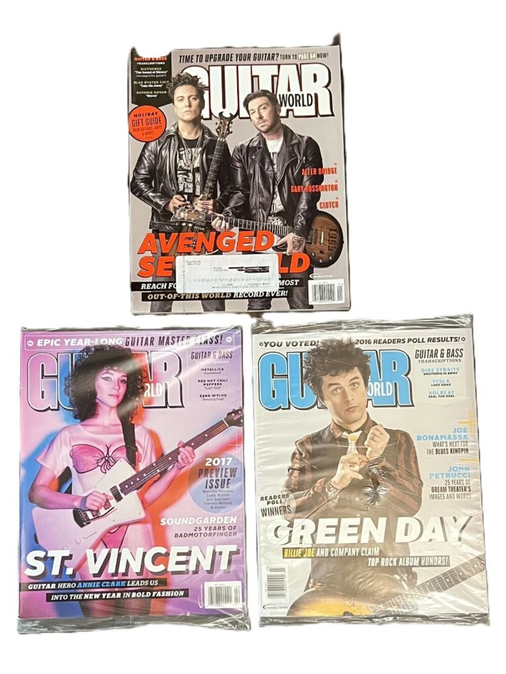 Vintage Guitar World Magazines: Avenged Sevenfold, St. Vincent and Green Day